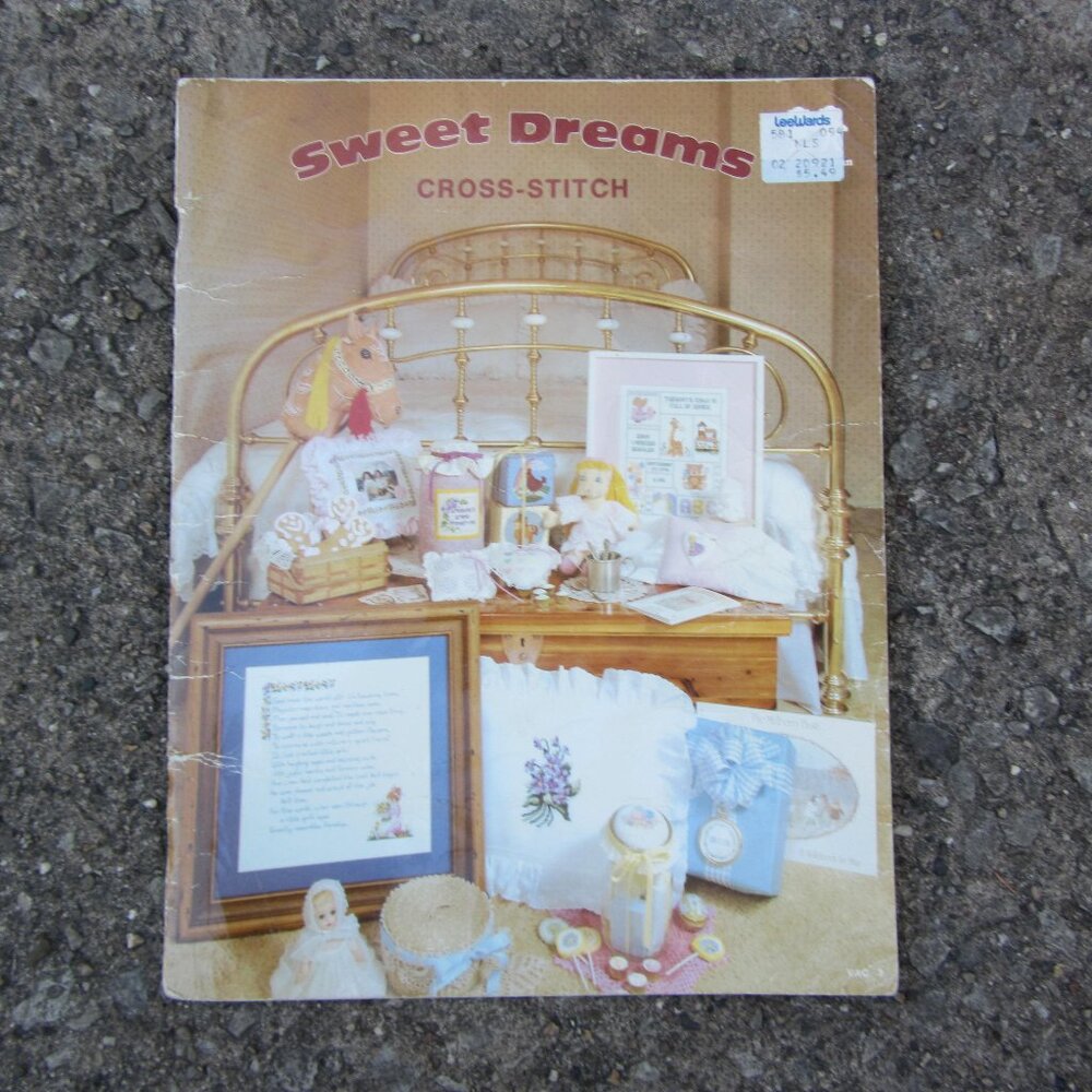 5 for $15 - sweet dreams needlepoint & cross stitch vintage 1980 (CL341)